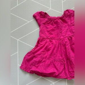 Carters|Baby girl/toddler vibrant Pink fully Eyelet Dress,tiered ruffles•••4T